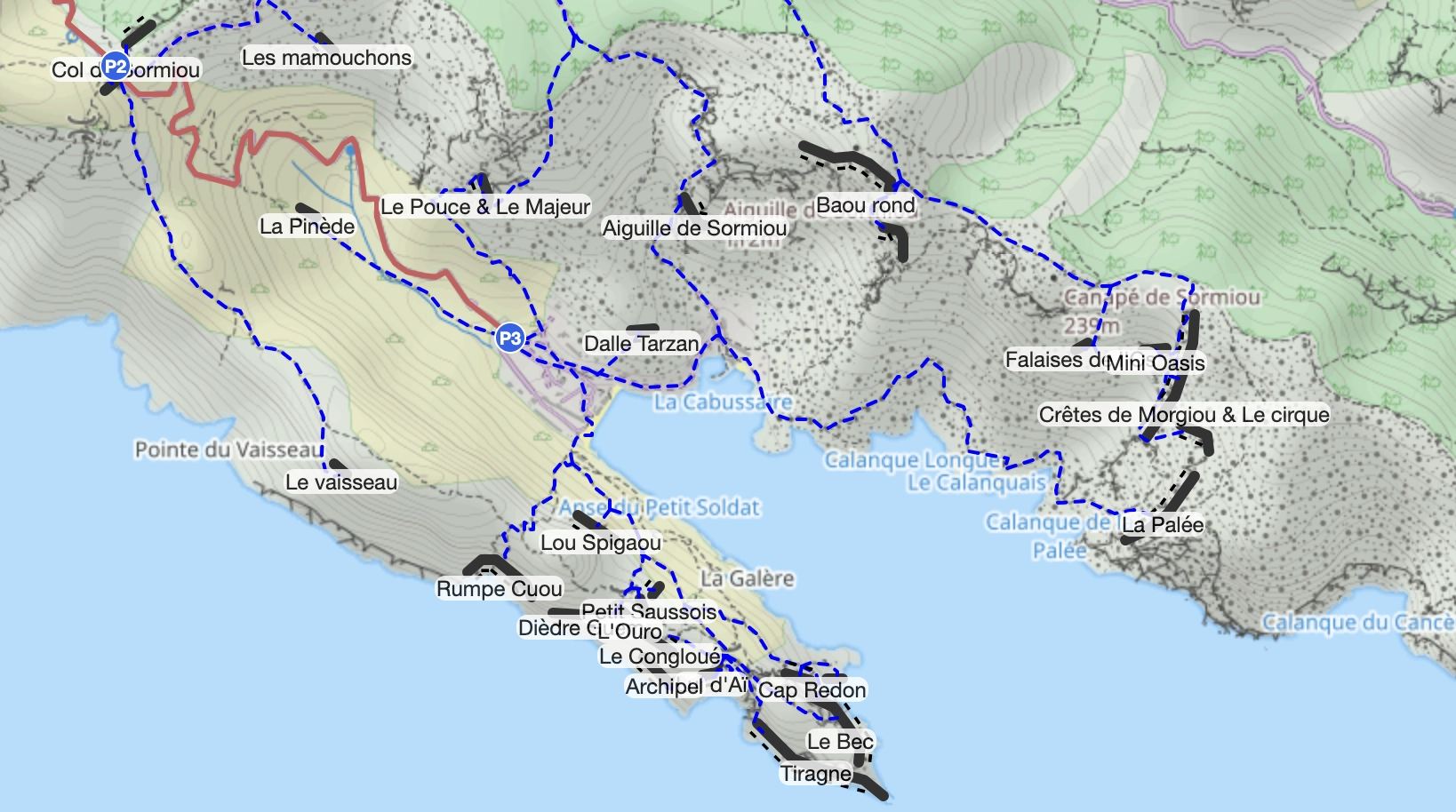 details falaises calanques