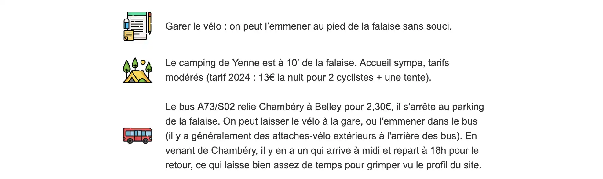 Accès en bus à la Balme de Yenne