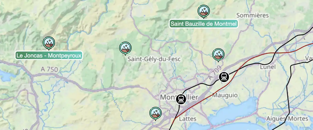 Aperçu des nouvelles falaises de la région Hérault