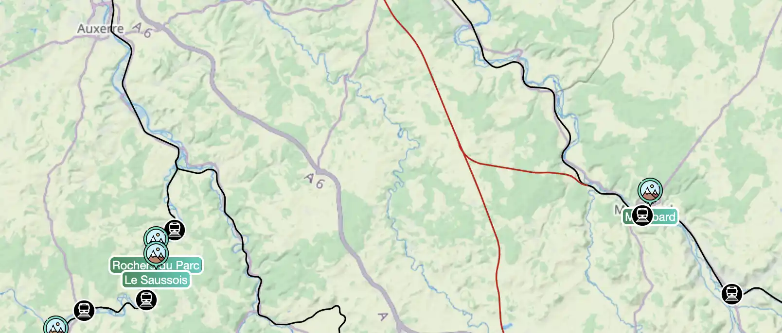 Aperçu des nouvelles falaises de la région Autour du Morvan
