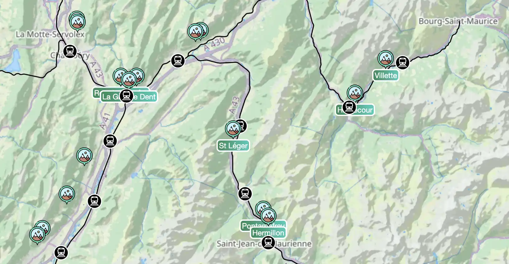 Aperçu des nouvelles falaises de la région Savoie